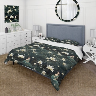 Designart "Mindful Retreat Yoga Oasis Zen" Green Cottage Bedding Set ...